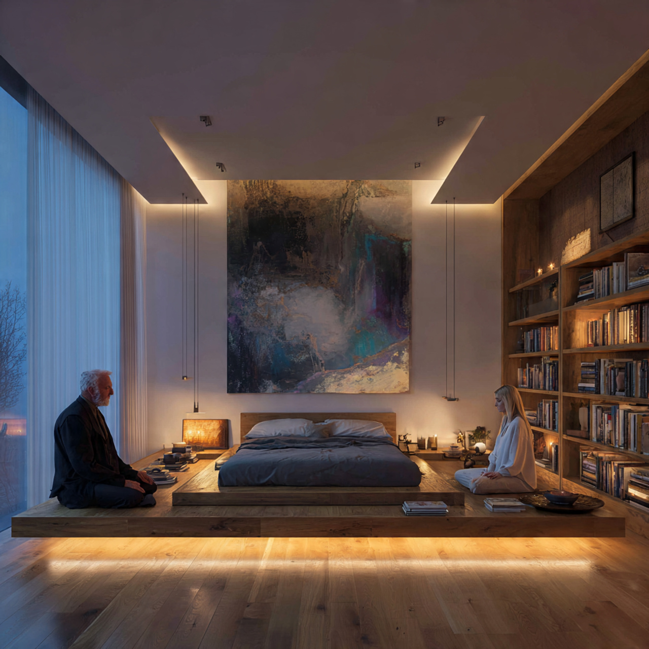 25 Bedroom Layout Ideas for a Stylish, Spacious & Relaxing Retreat 3 modern bedroom with a floating bed in