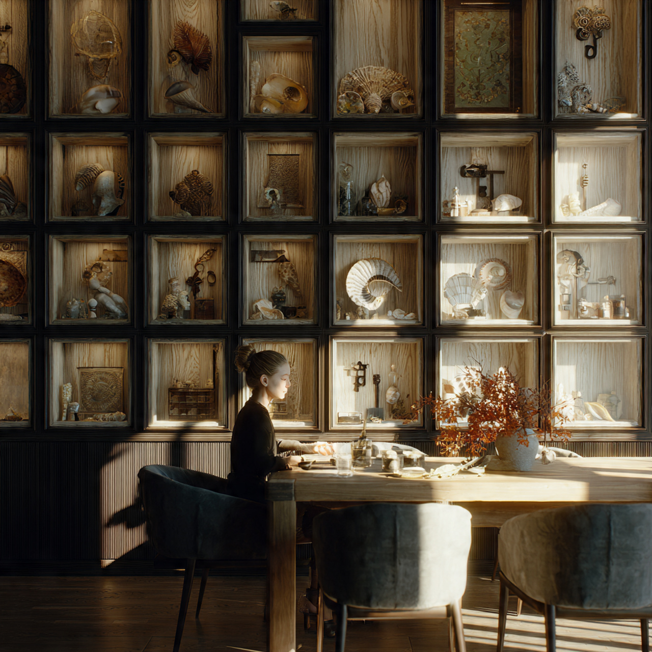 25 Creative Dining Room Wall Decor Ideas to Elevate Your Home 21 modern dining room with a wall of