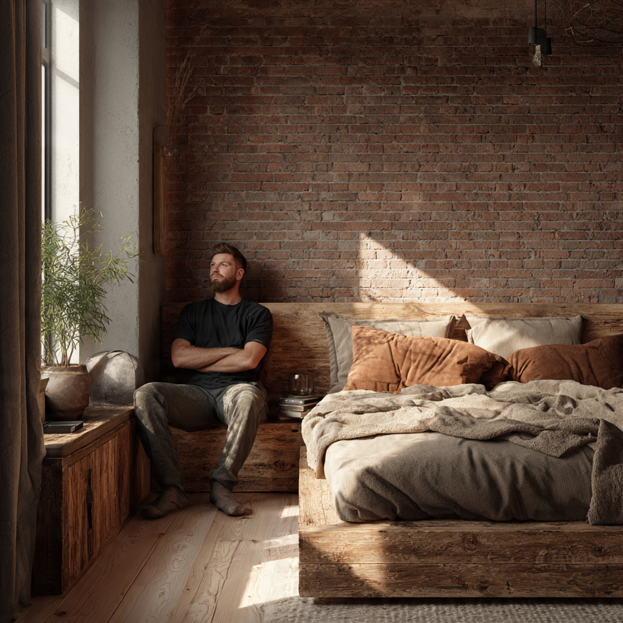 25 Bedroom Lighting Ideas That Instantly Elevate Style & Co 6 modern farmhouse bedroom with brick accent wall