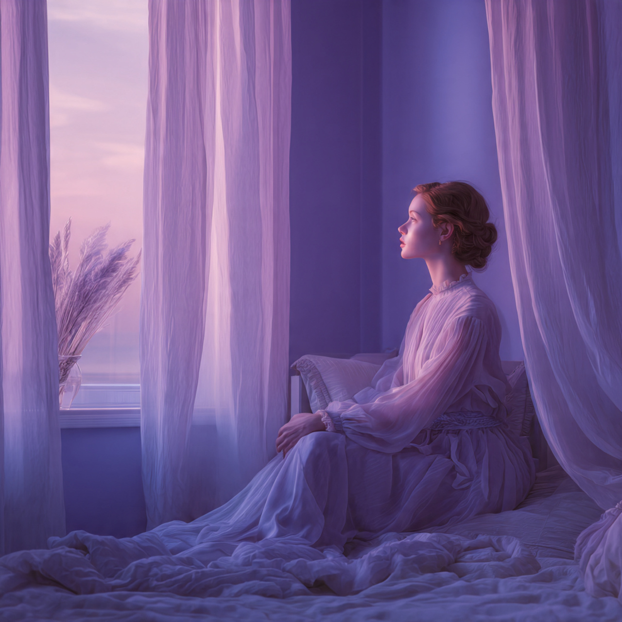 25 Bedroom Colour Ideas: Stunning Palettes for a Calm & Stylish Space 8 muted lavender walls in a dreamy bedroom