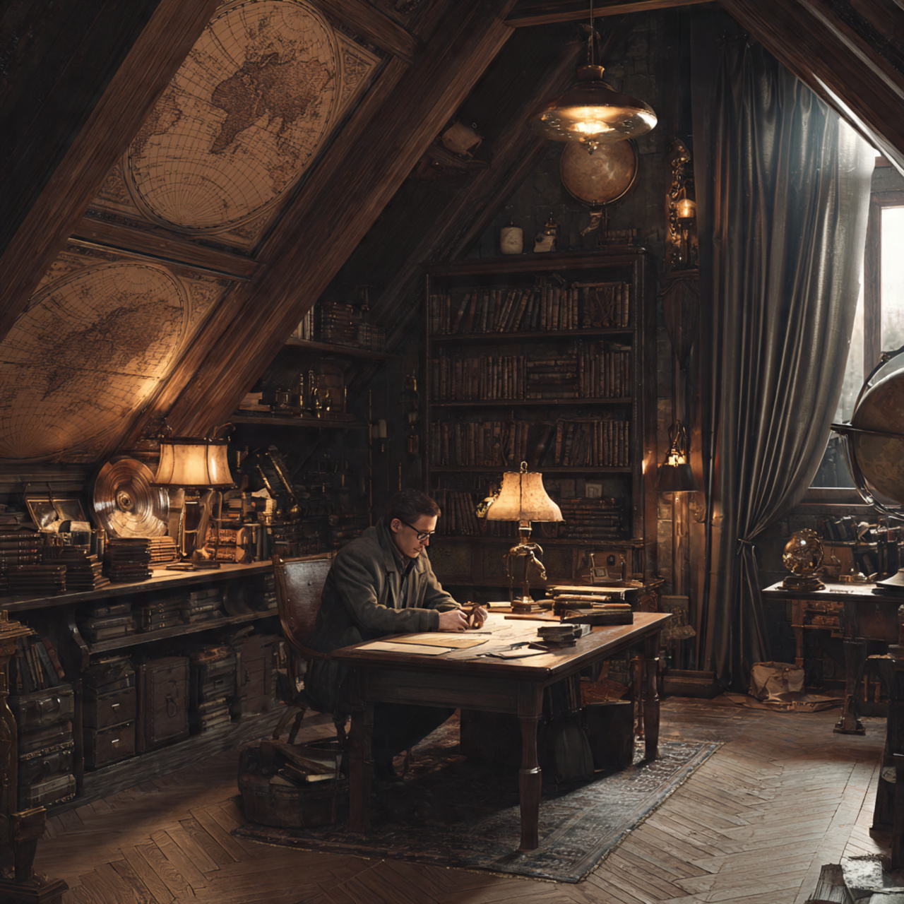 25 Stunning Attic Room Ideas to Transform Your Home 25 mysterious dark academy attic study with sloped