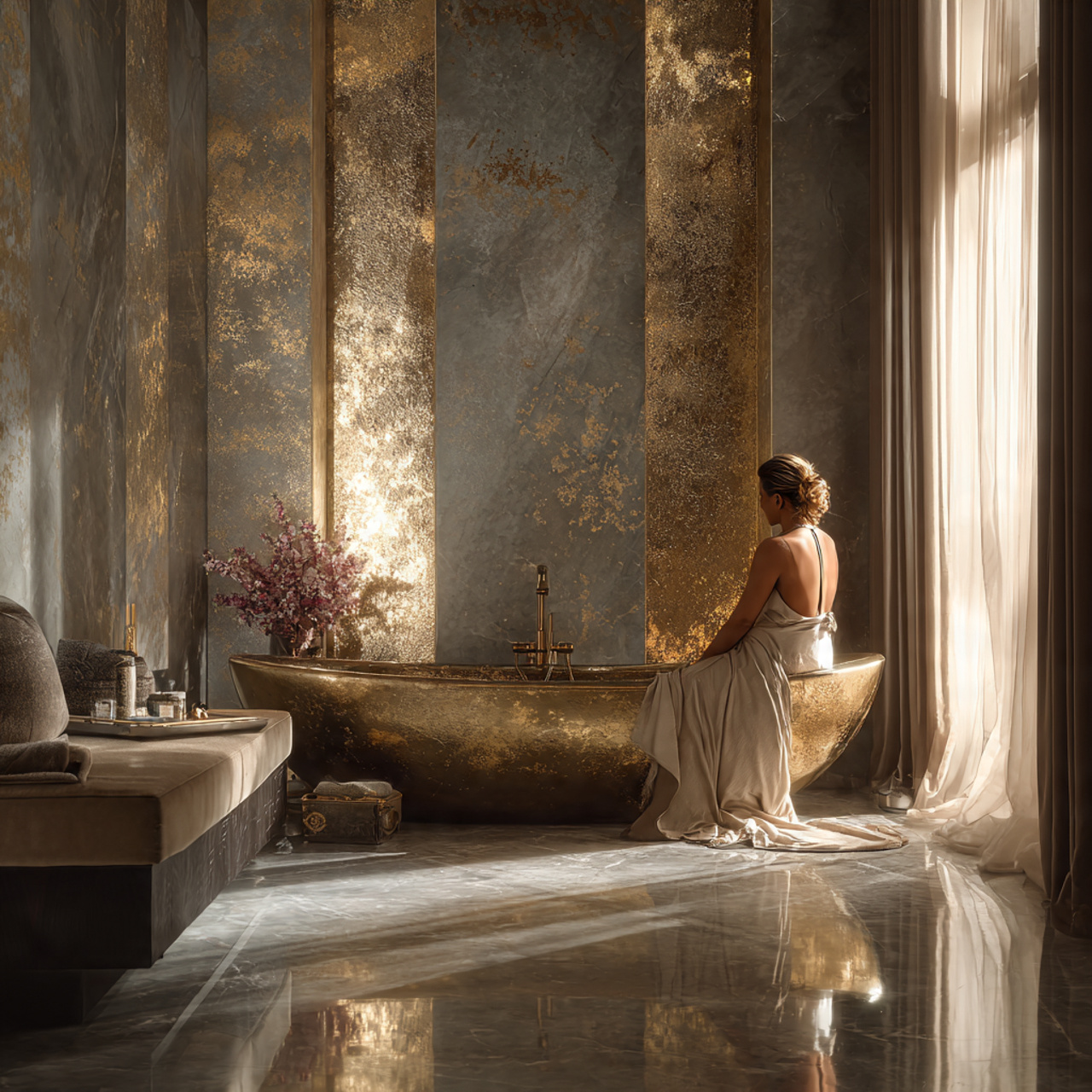 25 Top Bathtub Ideas for Luxury and Modern Comfort 22 opulent bathroom showcasing a bathtub finished in