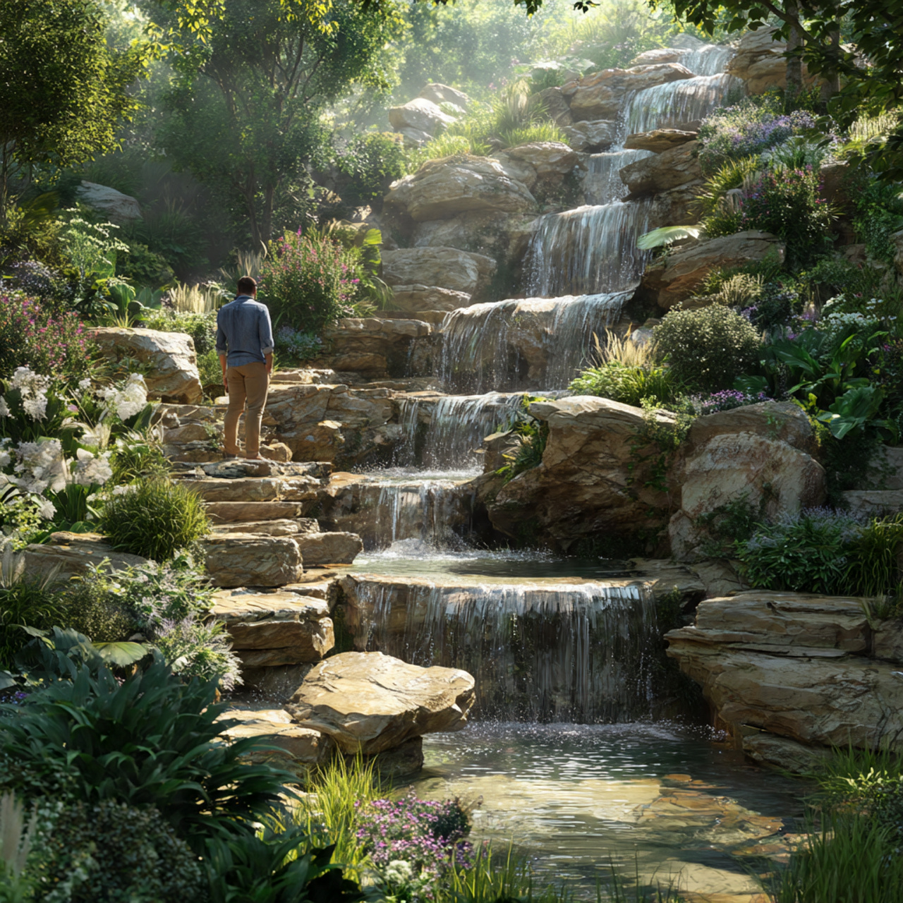 25 Outdoor Ideas Ideas That Instantly Transform Your Backyard 25 outdoor ideas ideas featuring a tiered waterfall