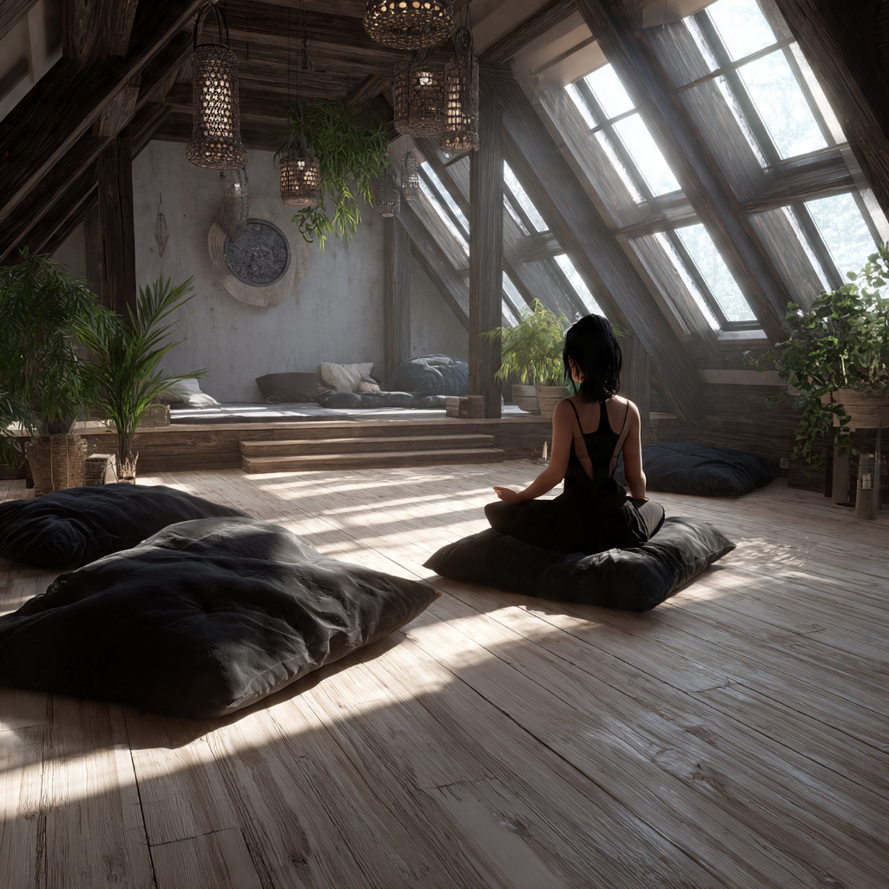 25 Stunning Attic Room Ideas to Transform Your Home 9 peaceful attic yoga and meditation space with