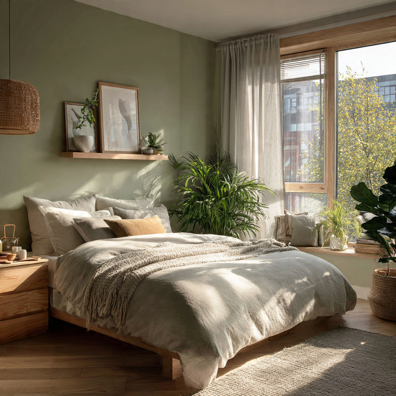 25 Bedroom Colour Ideas: Stunning Palettes for a Calm & Stylish Space 1 realistic bedroom colour ideas featuring soft sage