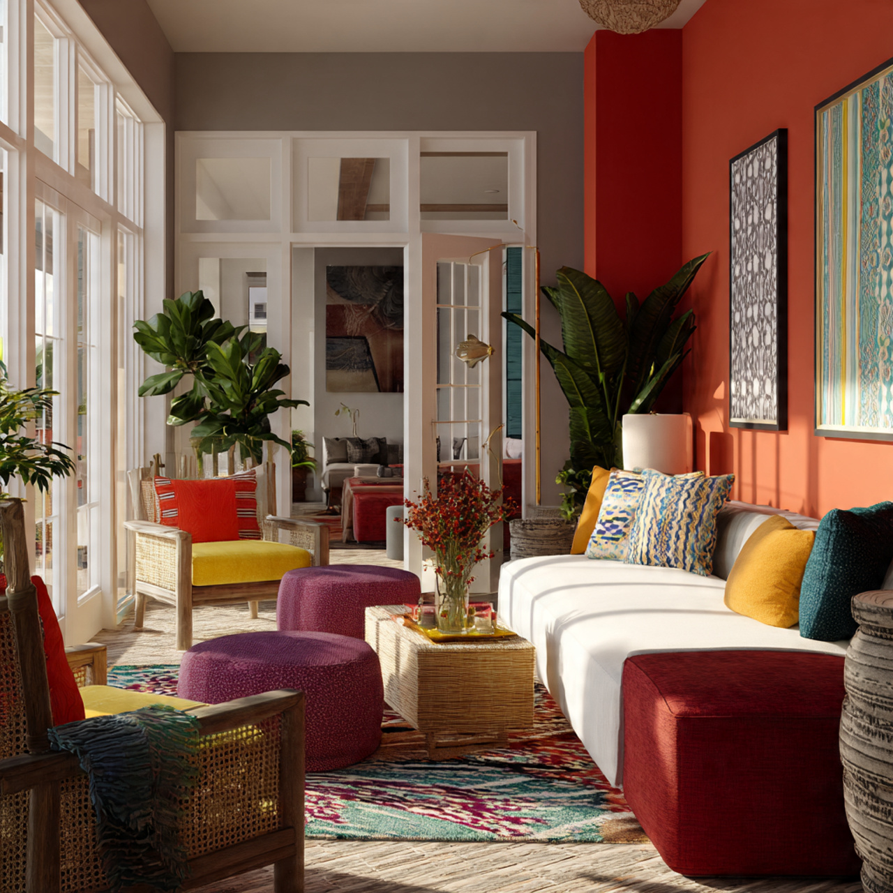 25 Best Sherwin Williams Color Palettes Ideas for Modern Interiors 15 realistic eclectic living space with bold saturated