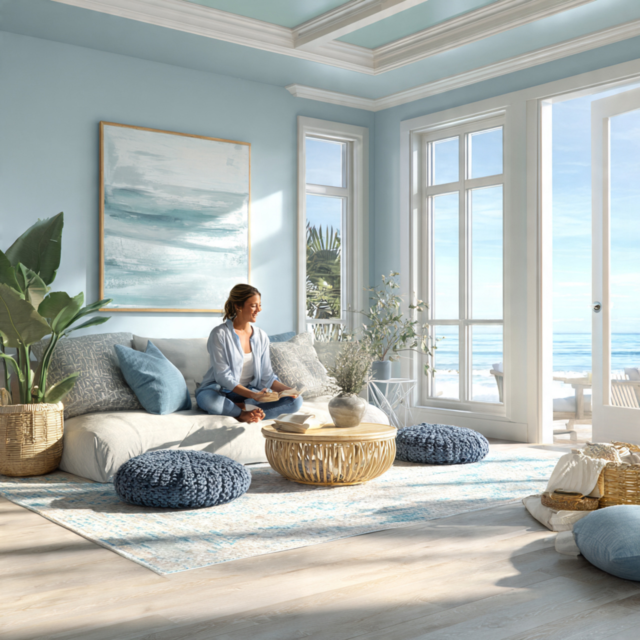 25 Best Sherwin Williams Color Palettes Ideas for Modern Interiors 1 realistic interior of a serene sunlit living