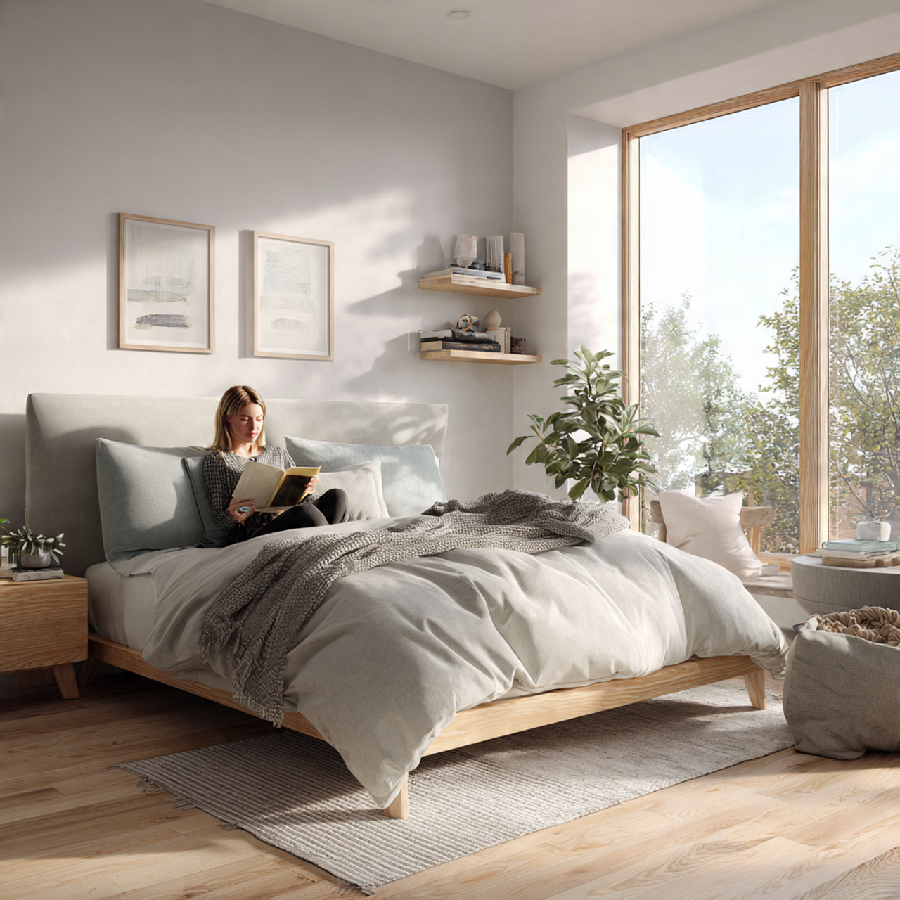 25 Best Sherwin Williams Color Palettes Ideas for Modern Interiors 5 realistic minimalist scandinavian style bedroom with light grays