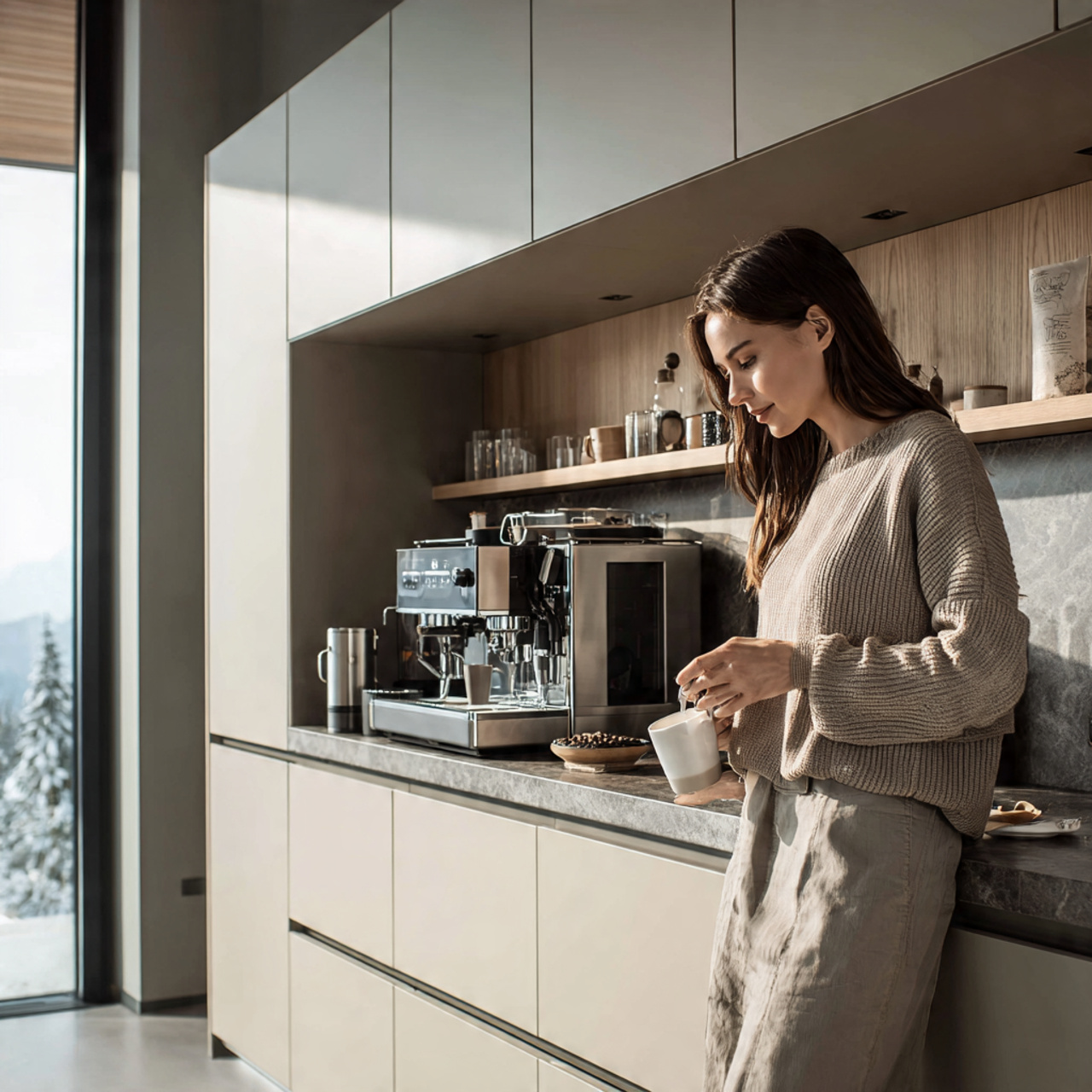 25 Coffee Bar Ideas: Stylish & Creative Home Coffee Station Inspiration 1 realistic modern minimalist coffee bar ideas in