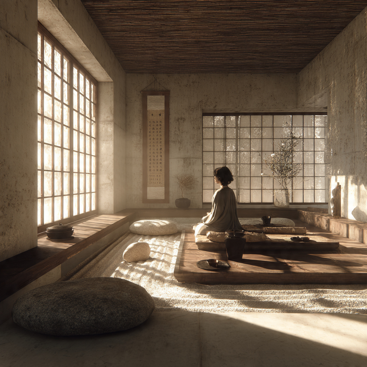 realistic room inspiration ideas depicting zen garden