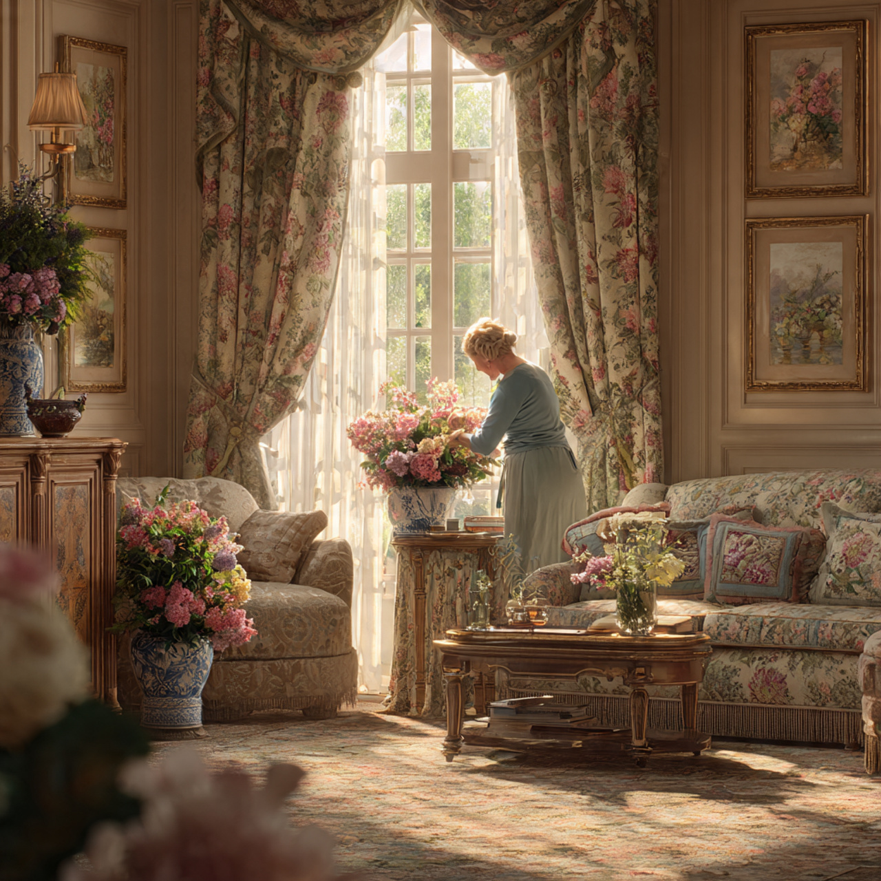 realistic room inspiration ideas featuring grandmillennial floral 1