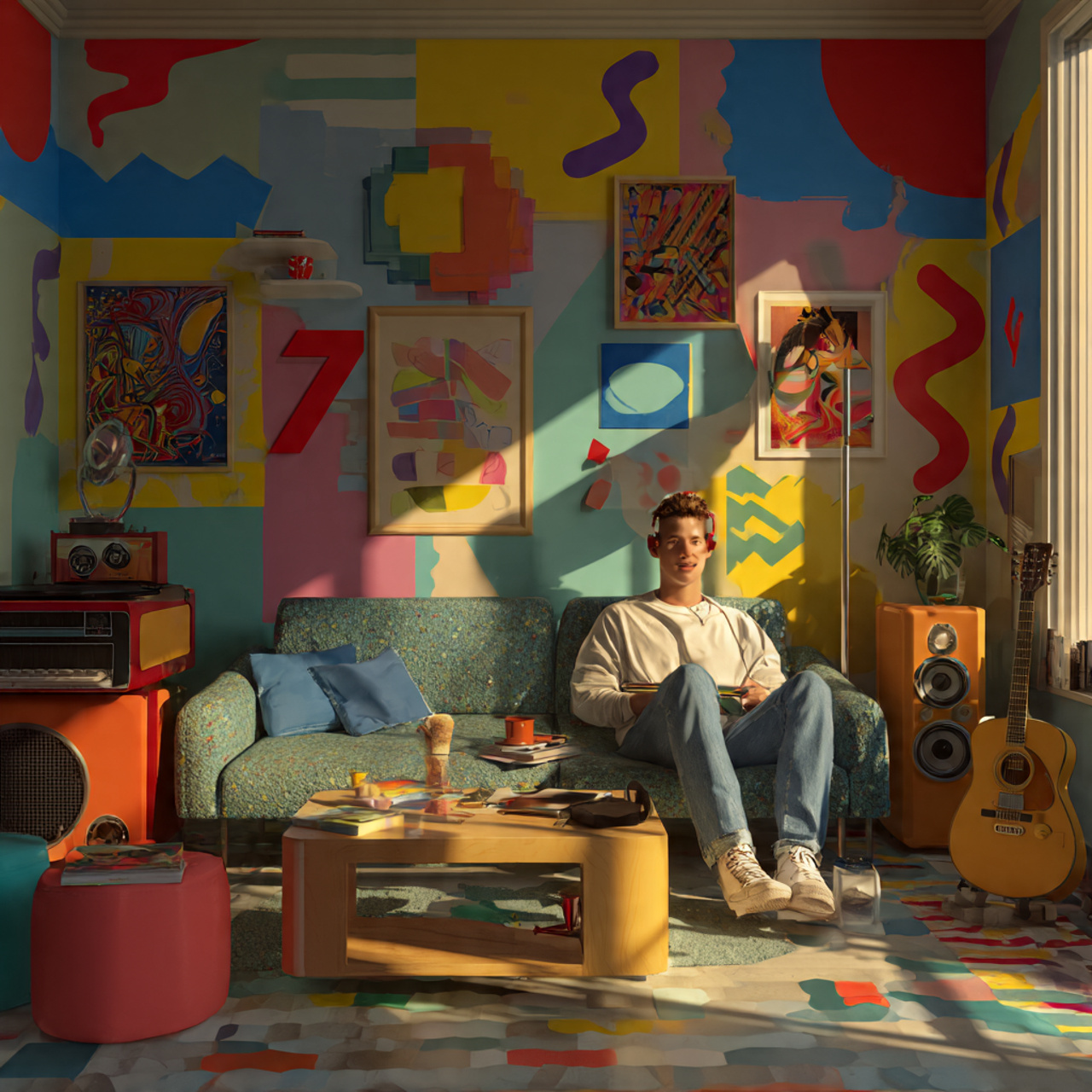 realistic room inspiration ideas showcasing retro memphis