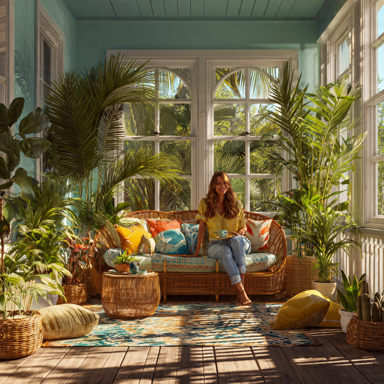 25 Porch Ideas: Stunning Designs to Transform Your Home Entrance 17 realistic tropical oasis porch with lush palm