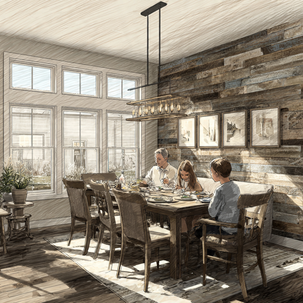 25 Creative Dining Room Wall Decor Ideas to Elevate Your Home 3 rustic dining room featuring a reclaimed wood