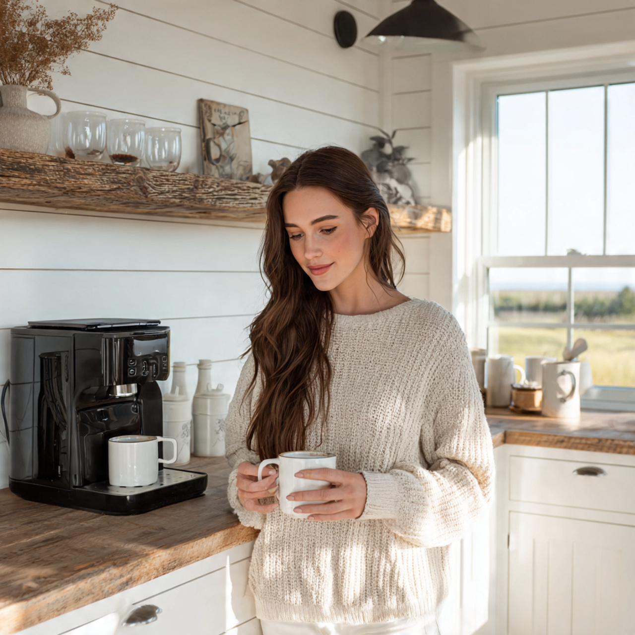 25 Coffee Bar Ideas: Stylish & Creative Home Coffee Station Inspiration 16 shiplap wall coffee center coffee bar ideas