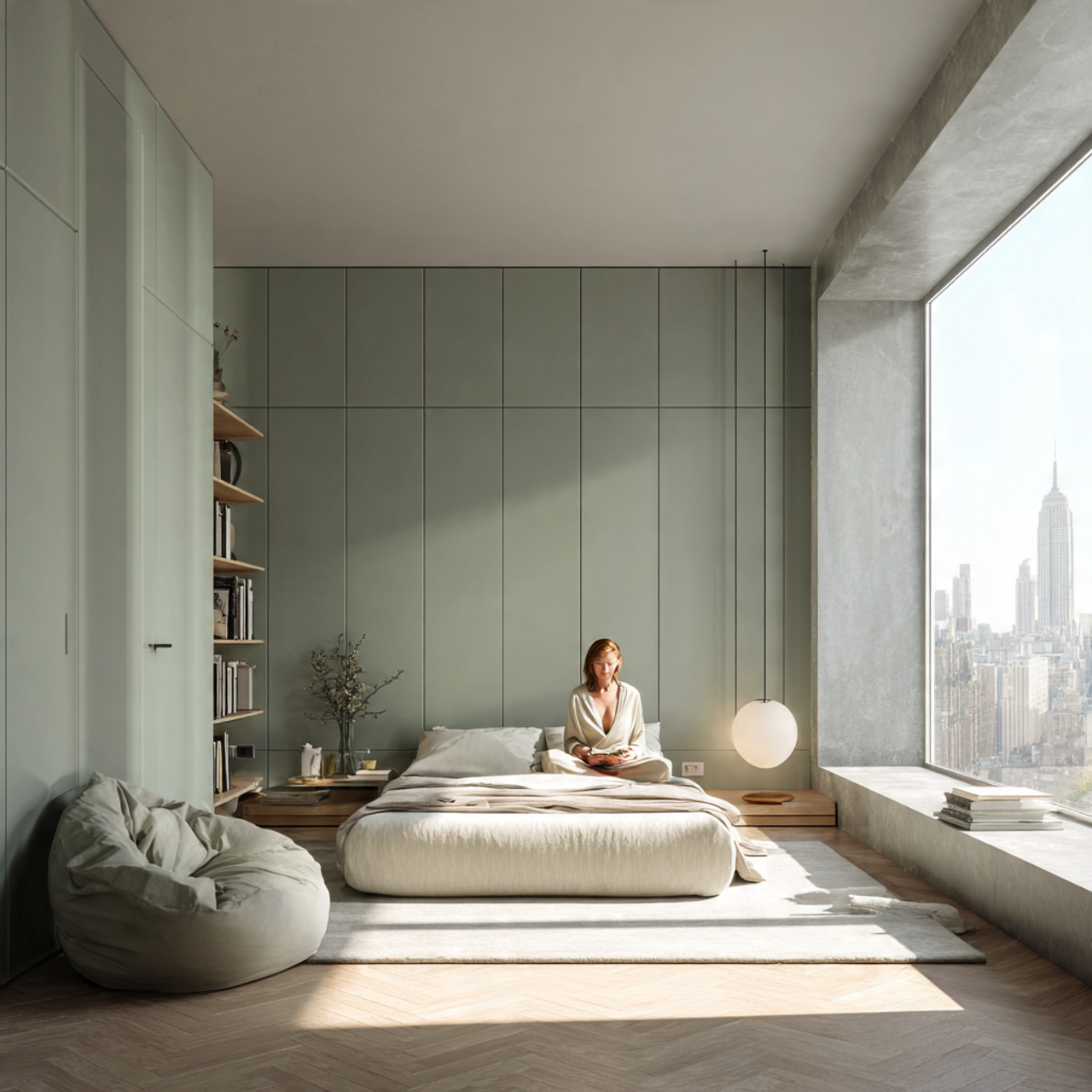 25 Sage Green Bedroom Ideas: Calm, Stylish & Inspiring Designs 15 sleek minimalist bedroom with sage green walls