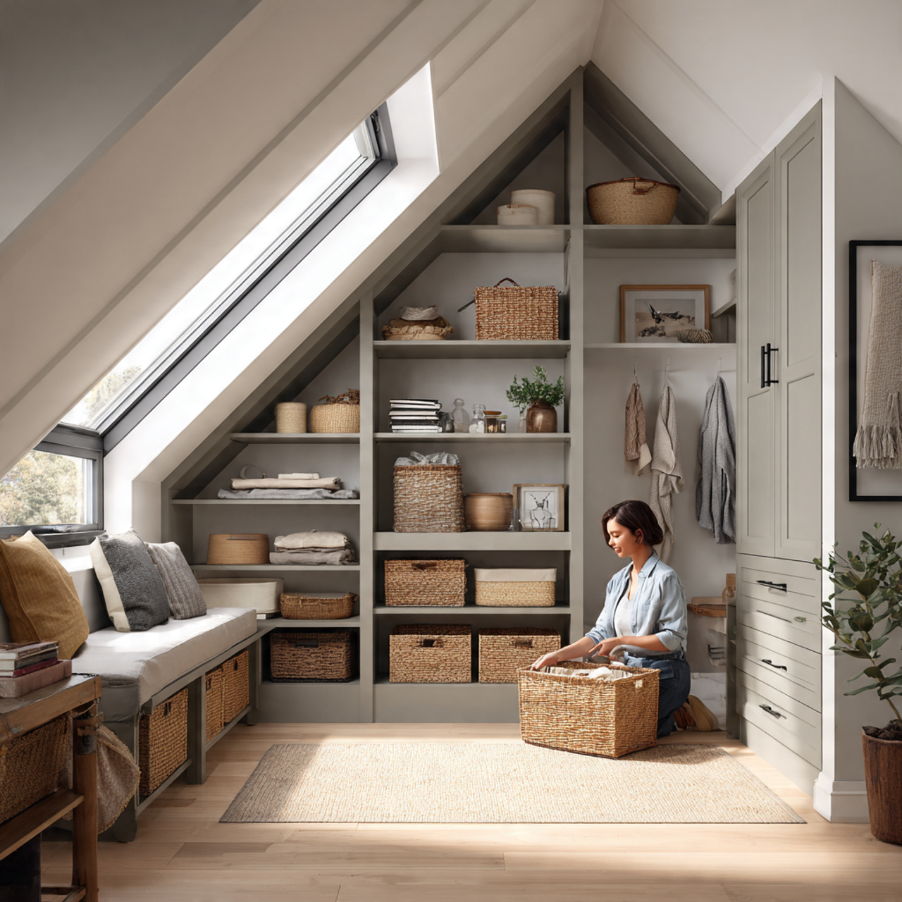 25 Stunning Attic Room Ideas to Transform Your Home 17 smart attic hidden storage with built in cabinets