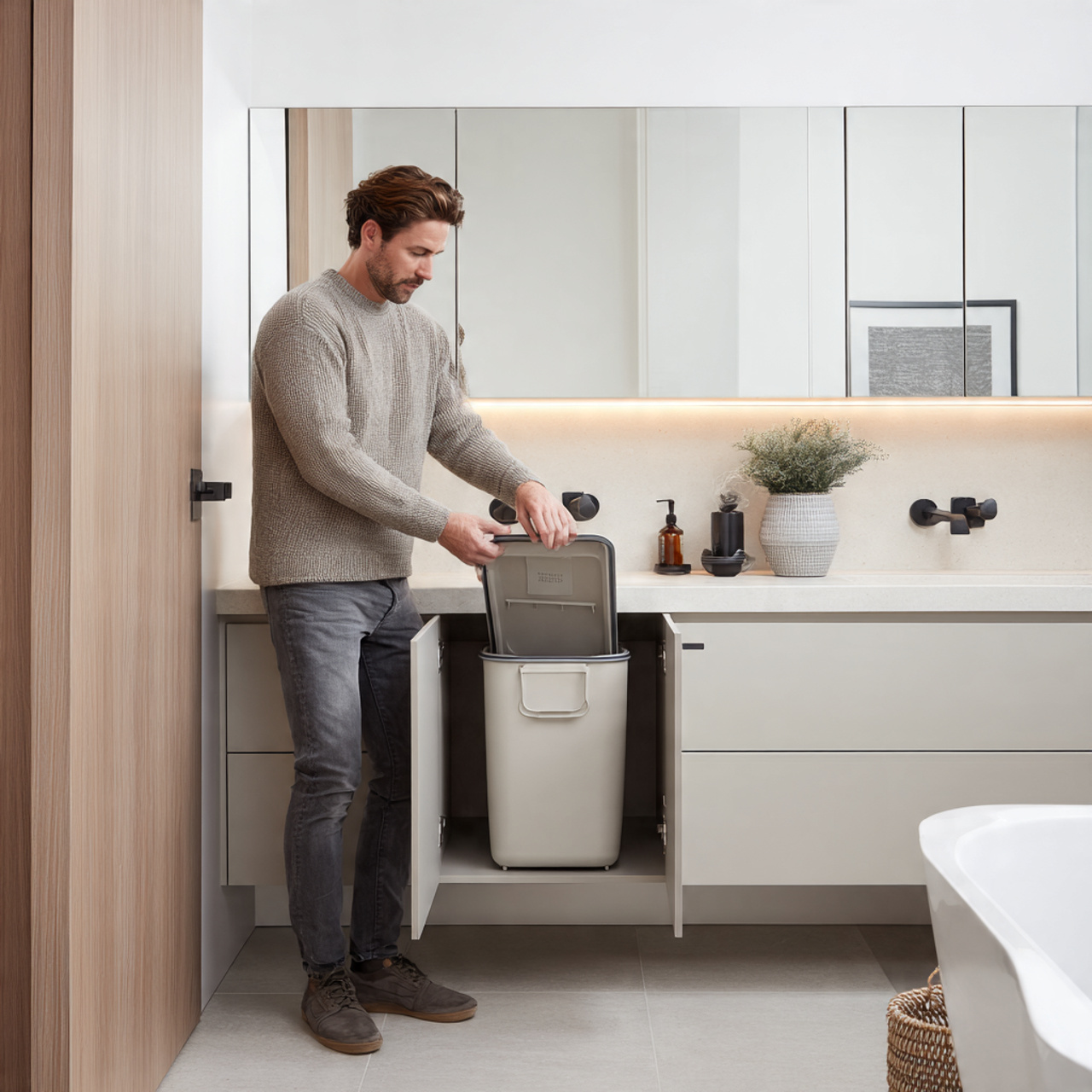 25 Bathroom Ideas for Stunning, Functional & Modern Bathrooms 15 smart bathroom ideas featuring a hidden laundry