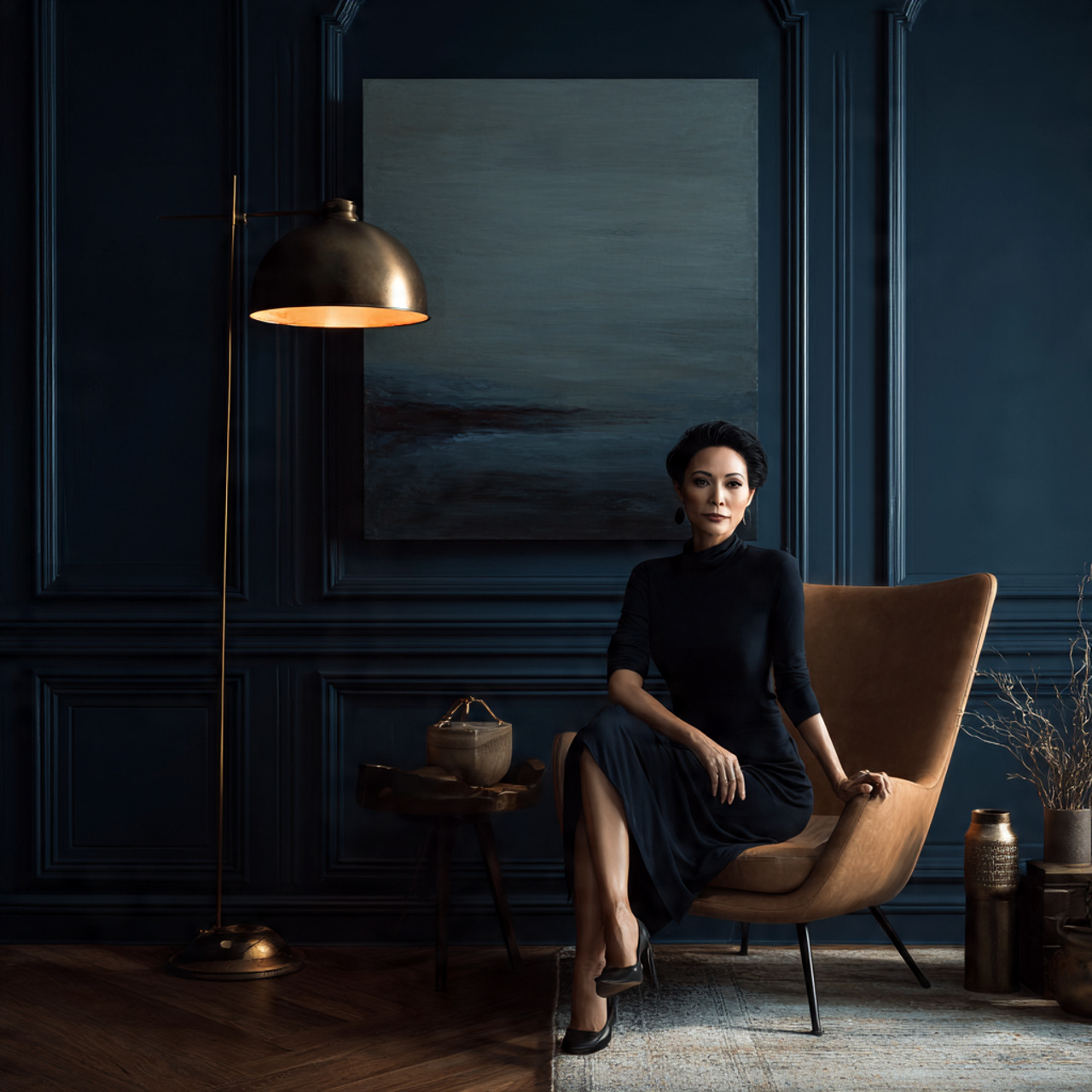 25 Interior Ideas Ideas That Instantly Transform Your Home Into a Stylish Sanctuary 16 sophisticated living room with deep navy accent