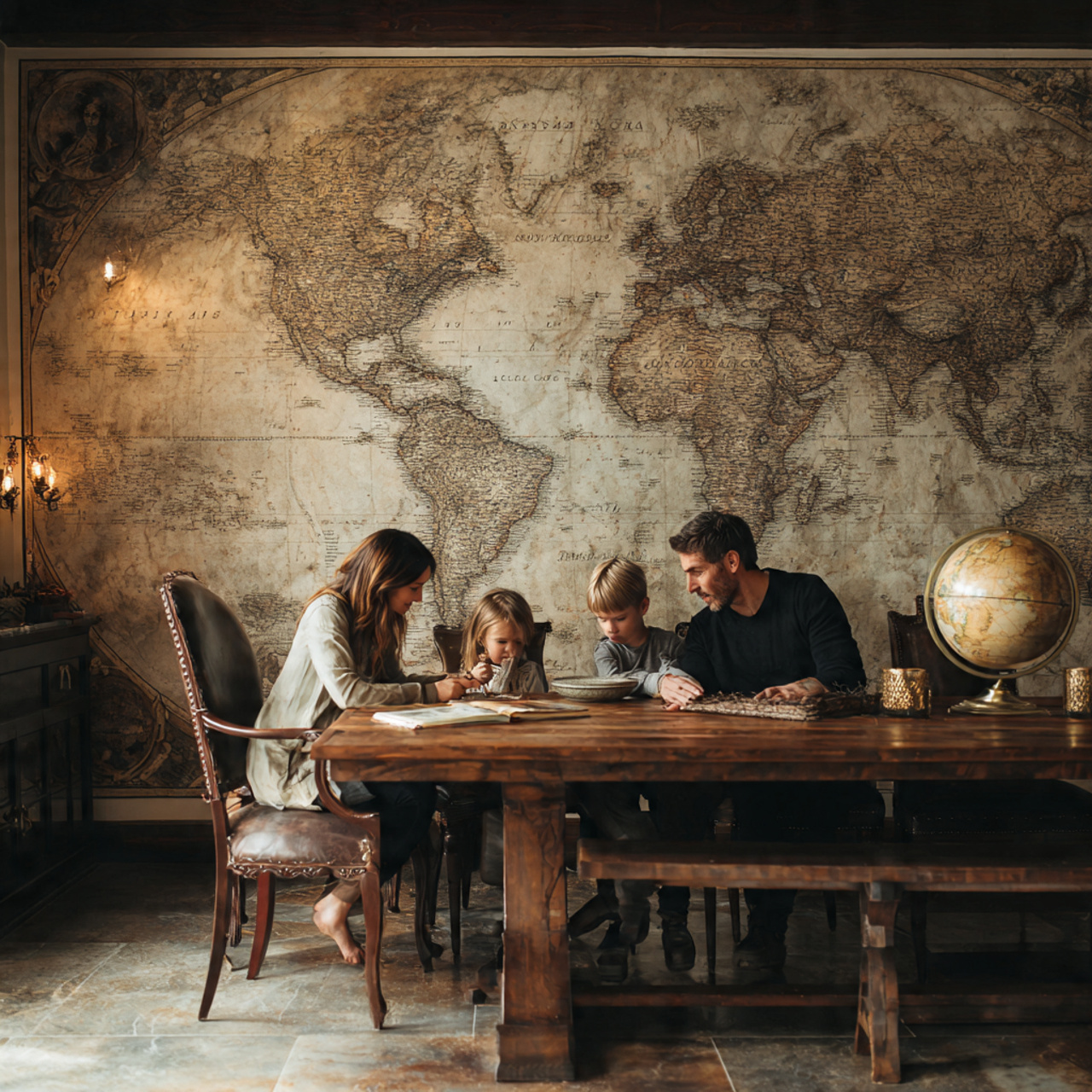 25 Creative Dining Room Wall Decor Ideas to Elevate Your Home 14 spacious dining room with a large vintage style