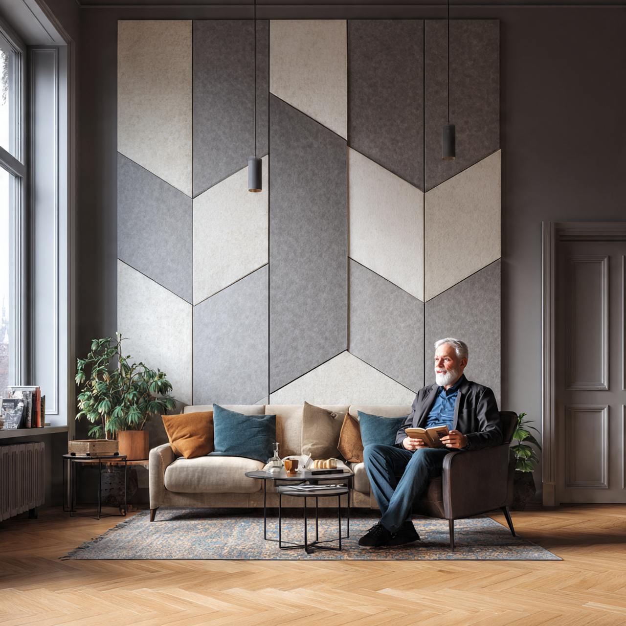 25 Living Room Wall Decor Ideas for a Stylish Home 14 stylish living room with decorative sound absorbing panels