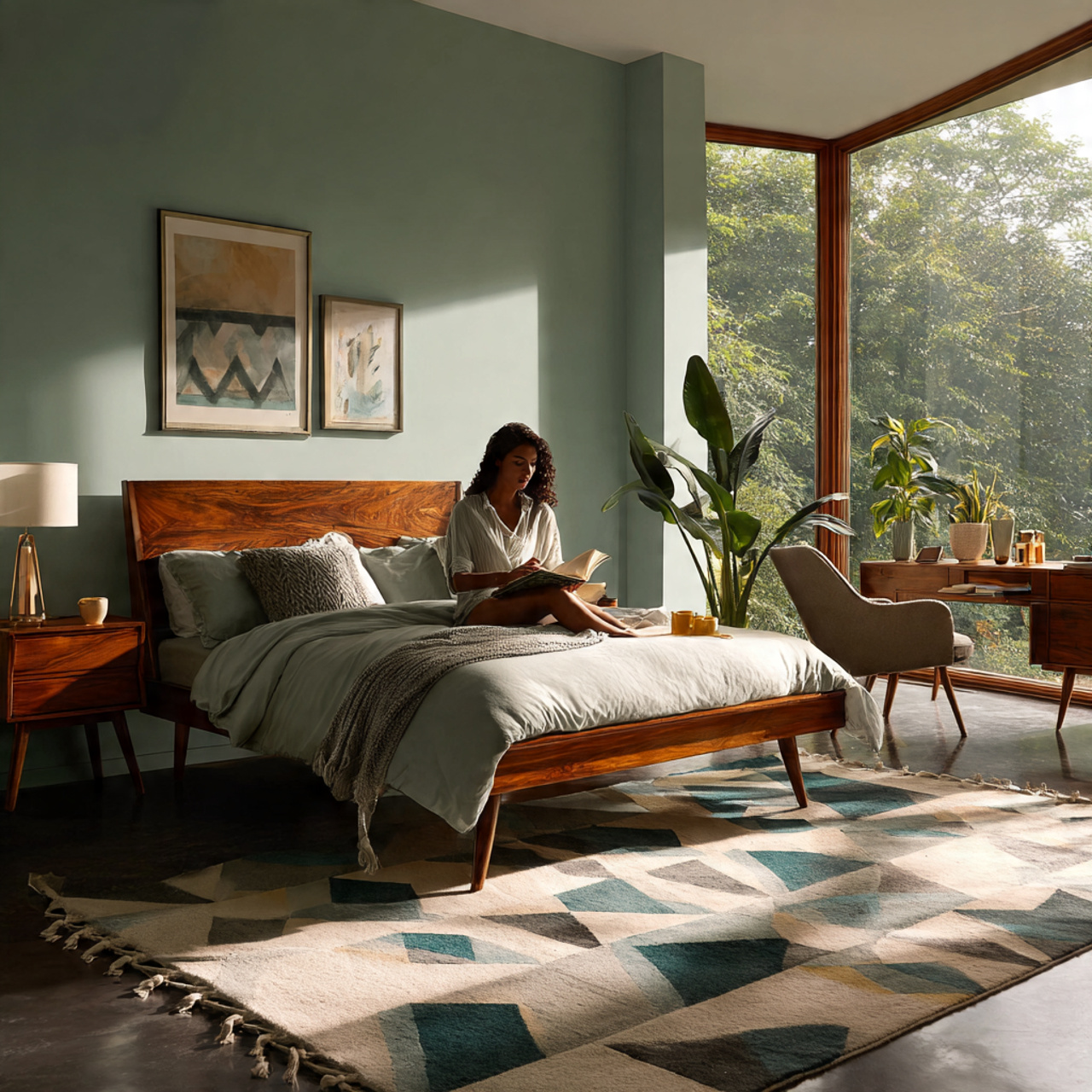 25 Sage Green Bedroom Ideas: Calm, Stylish & Inspiring Designs 25 stylish mid century modern bedroom with sage green