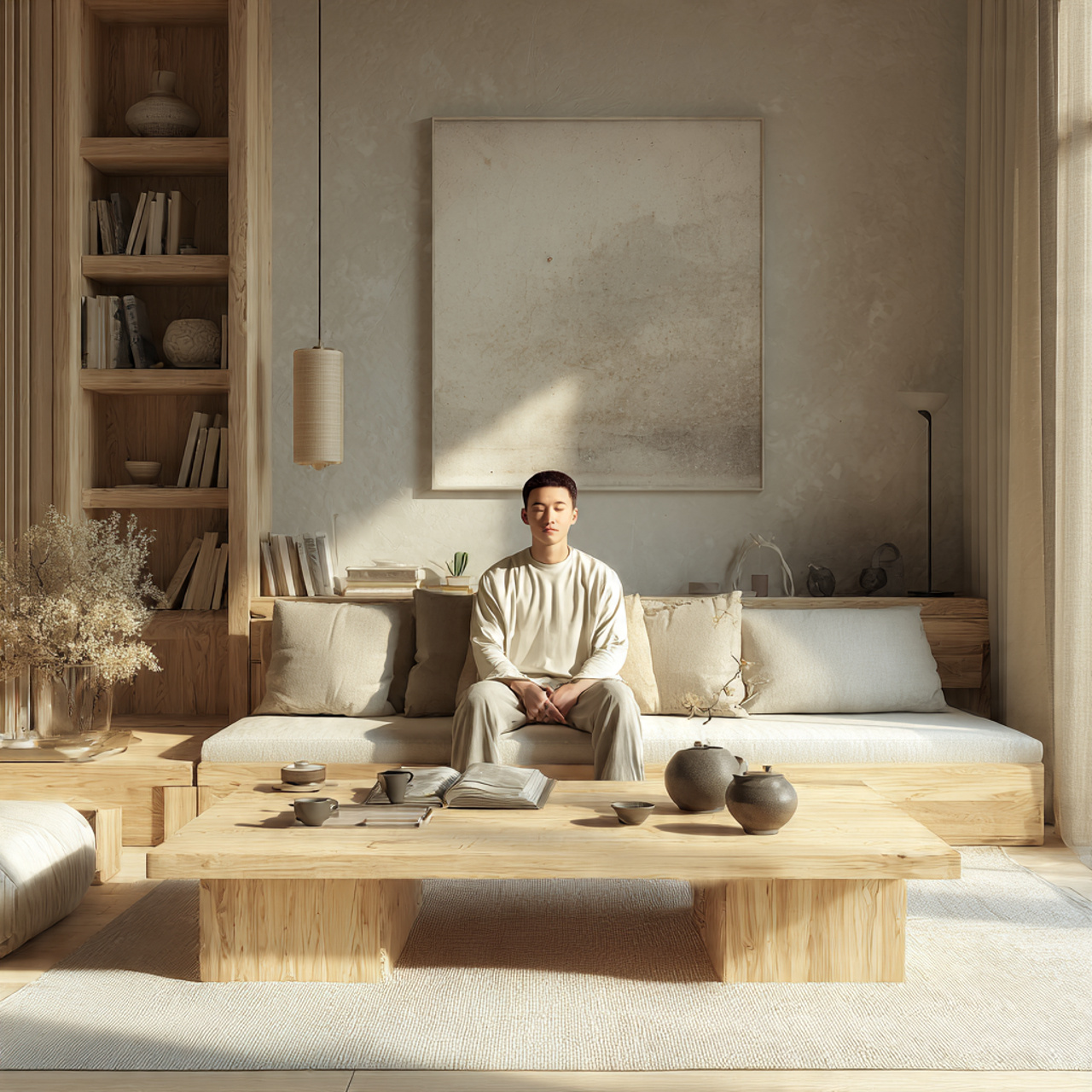 25 Interior Ideas Ideas That Instantly Transform Your Home Into a Stylish Sanctuary 12 tranquil japandi style living room with low profile furniture