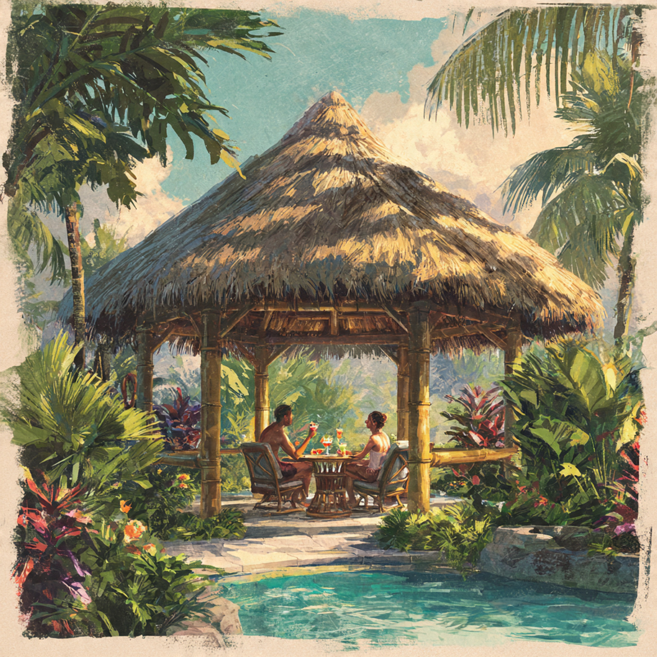 25 Backyard Gazebo Ideas: Stunning Designs to Elevate Your Yard 3 tropical backyard gazebo with thatched palm roof