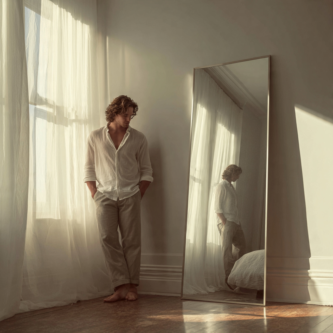 25 Mirror Ideas That Instantly Elevate Your Home Décor 9 ultra realistic bedroom photograph of mirror ideas featuring