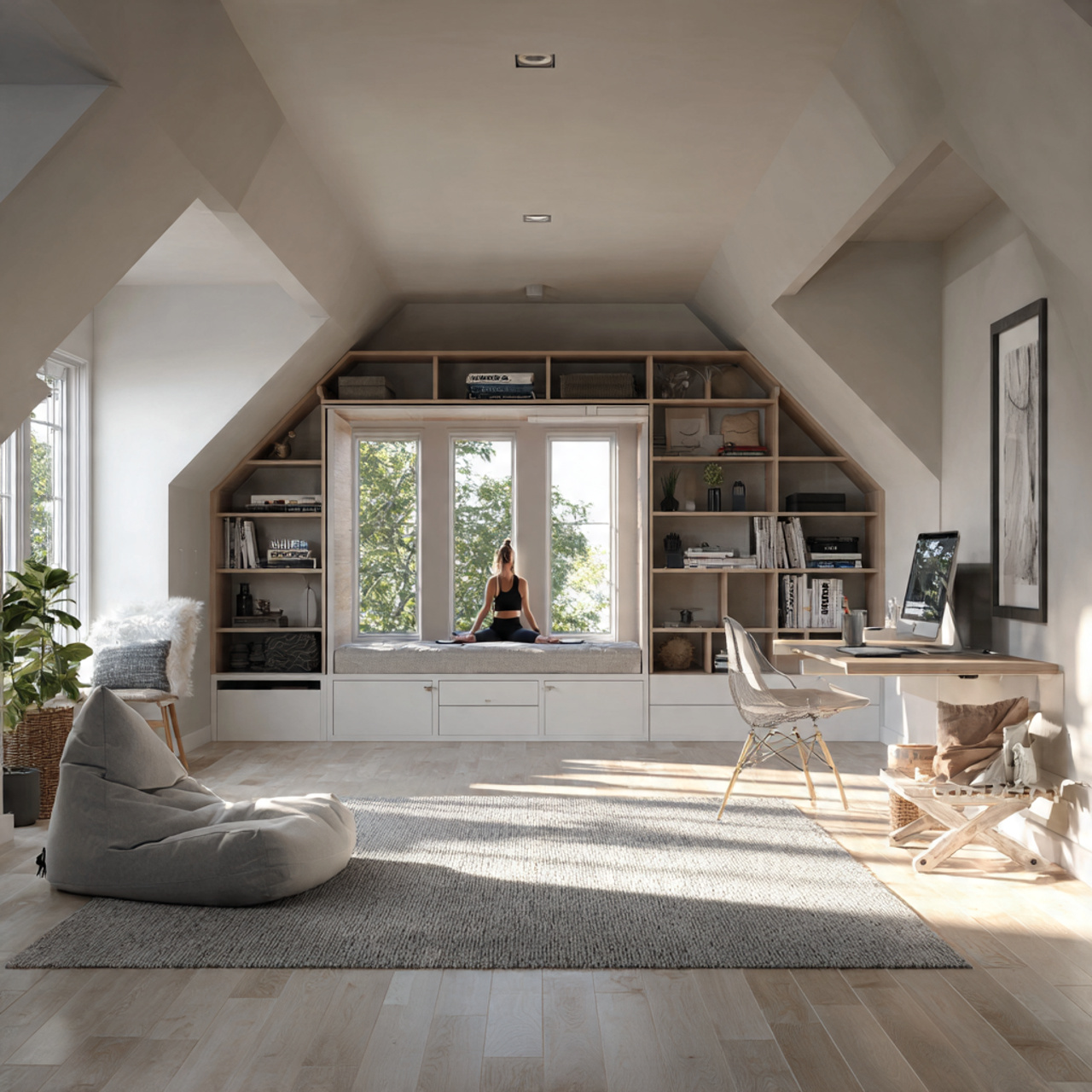 25 Stunning Attic Room Ideas to Transform Your Home 20 versatile attic multipurpose room with sloped ceilings
