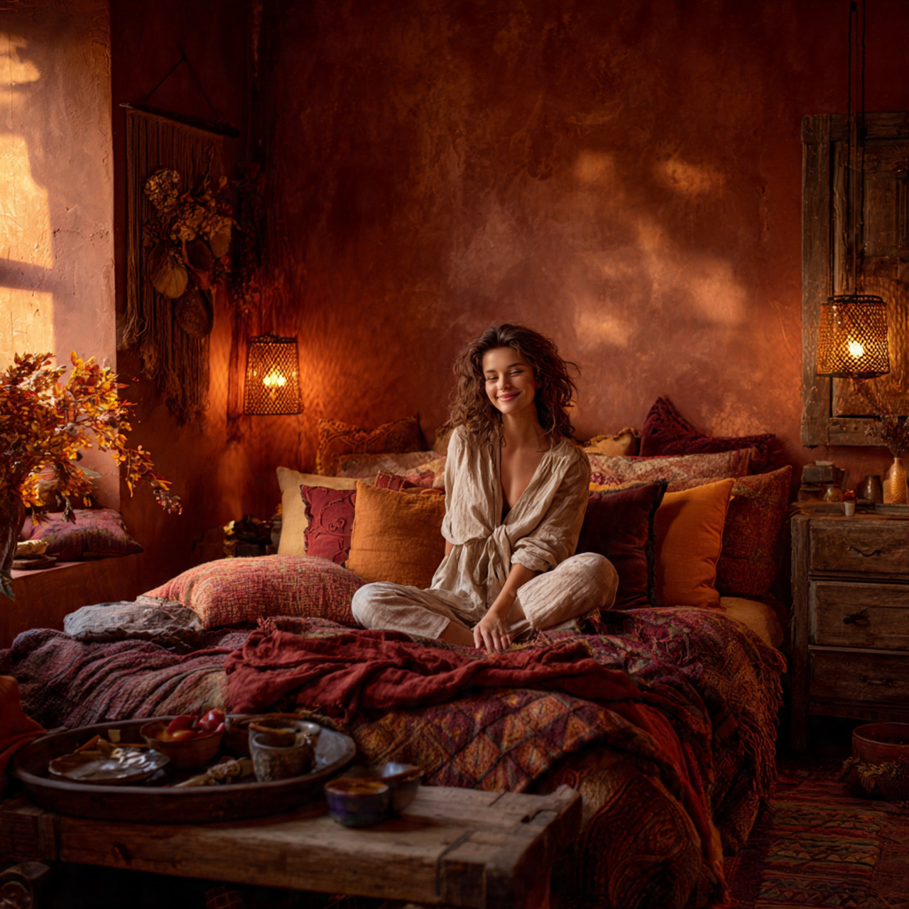 25 Bedroom Colour Ideas: Stunning Palettes for a Calm & Stylish Space 16 warm cinnamon spice walls in a cozy