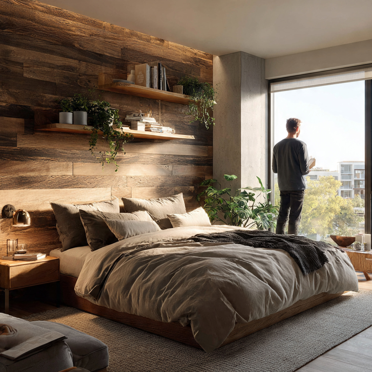 25 Stunning Bedroom Decor Cozy Ideas to Elevate Every Room 8 a bedroom with a natural wood accent
