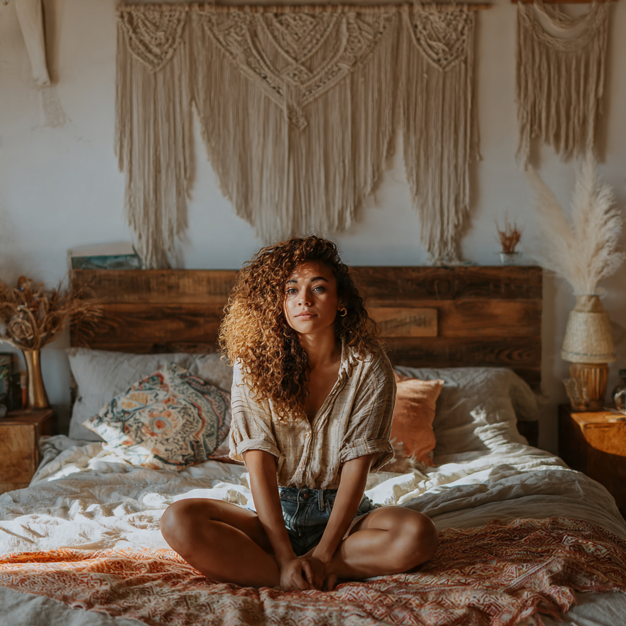 25 Best Bedroom Wall Decor Ideas to Transform Your Room 4 a bohemian inspired bedroom displaying bedroom wall decor