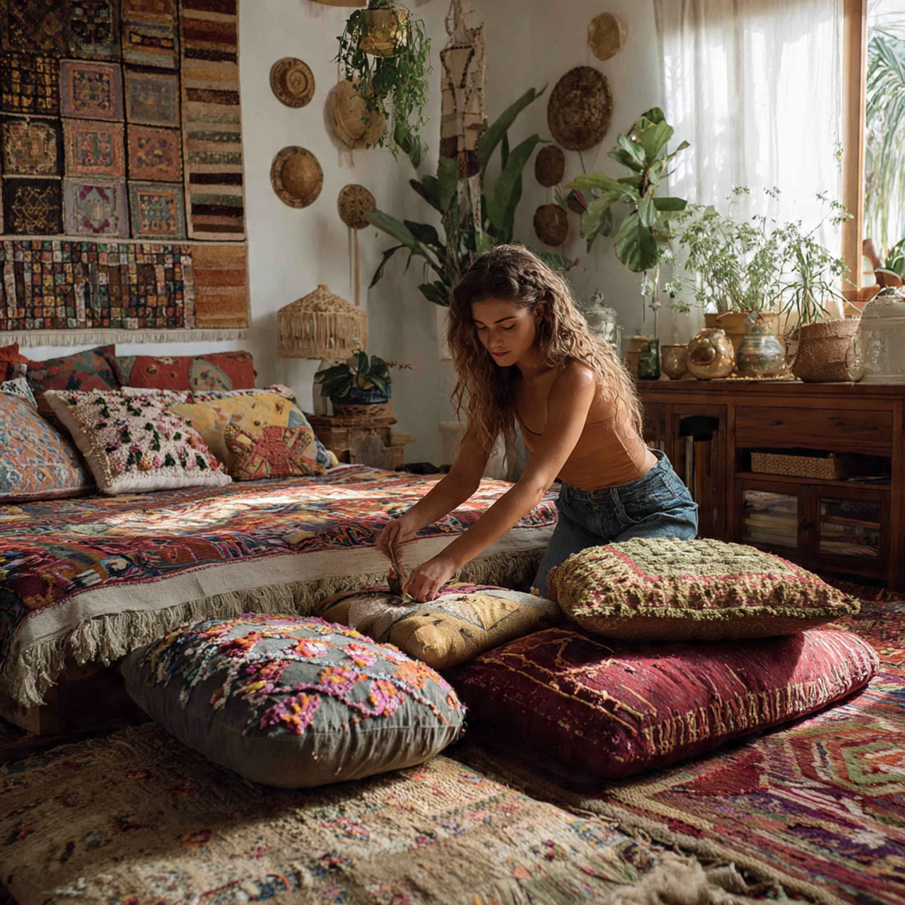25 Creative Bedroom Decor Design Ideas That Inspire Comfort & Luxury 7 a bohemian style bedroom with bedroom decor design