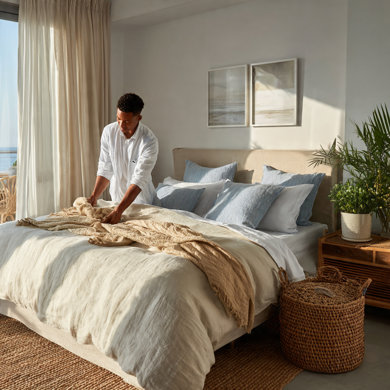 25 Creative Bedroom Apartment Decor Ideas You’ll Love Instantly 14 a bright bedroom apartment with coastal inspired