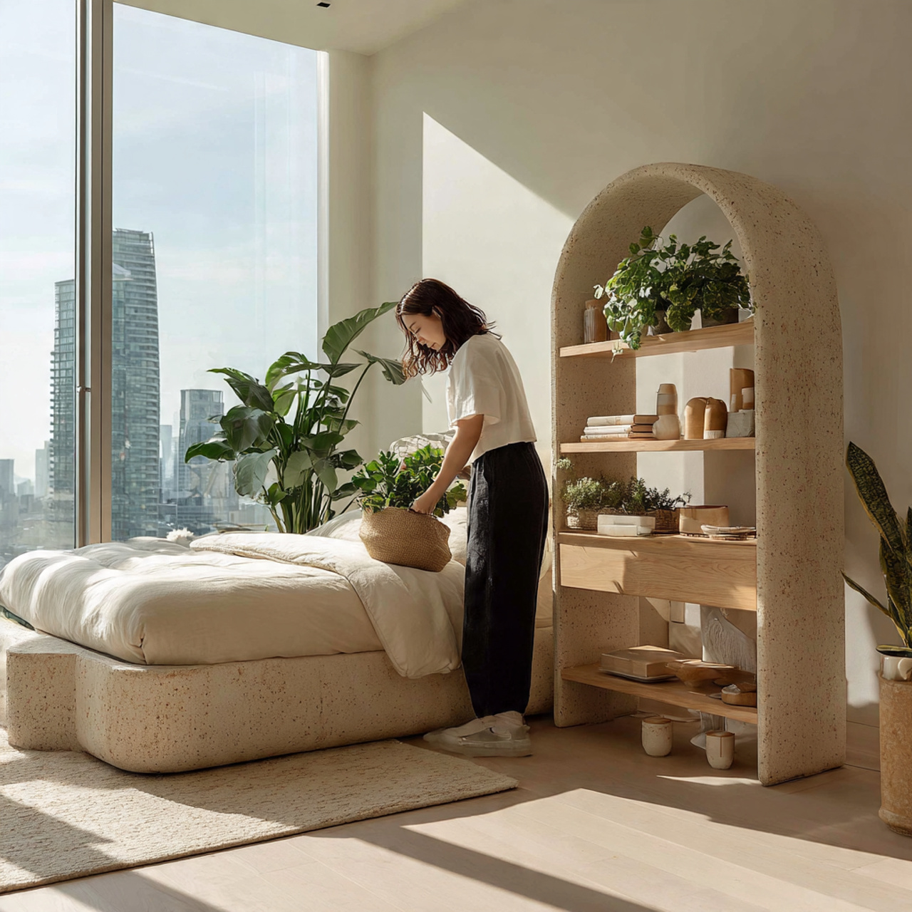 25 Top Decor Bedroom Ideas for Style, Comfort & Luxury 1 a bright bedroom with light wood furniture