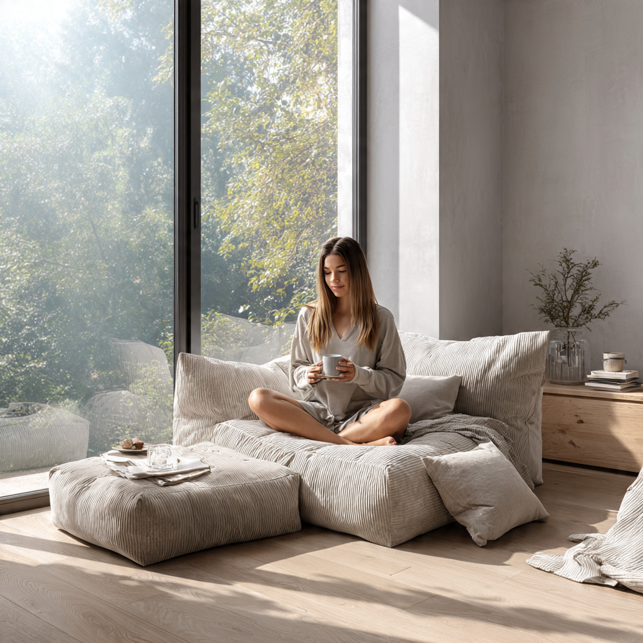 25 Stunning Bedroom Decor Cozy Ideas to Elevate Every Room 3 a bright bedroom with oversized floor pillows