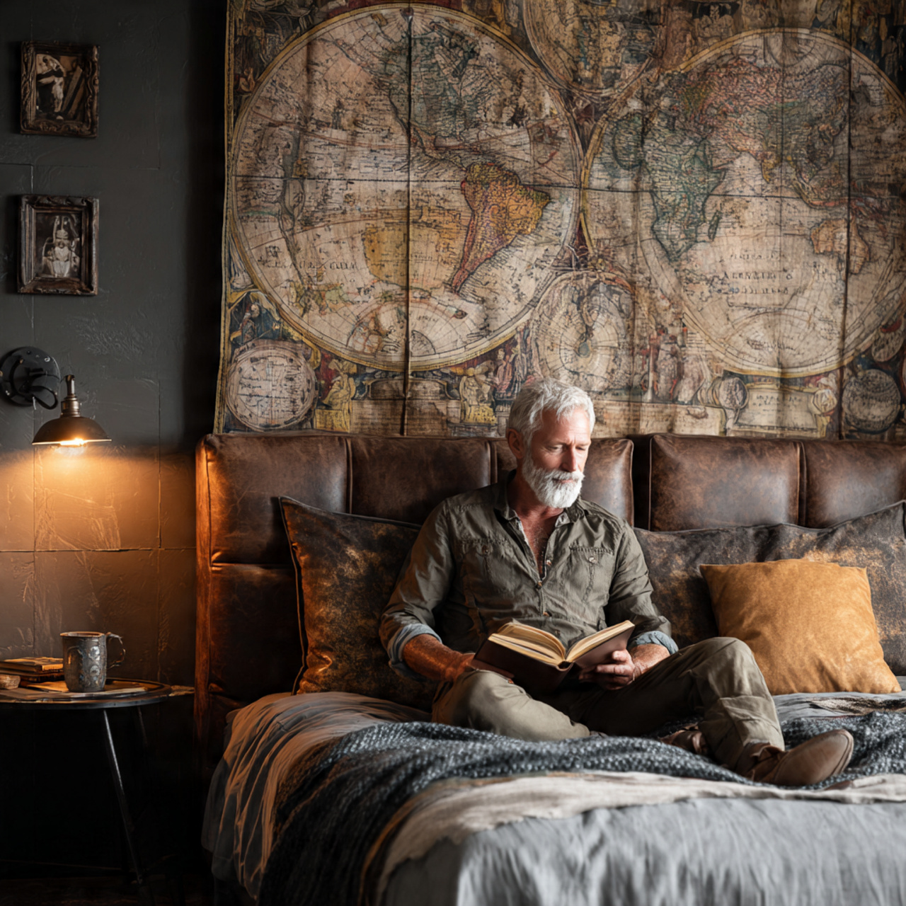 25 Best Bedroom Wall Decor Ideas to Transform Your Room 13 a classic travel themed bedroom highlighting bedroom wall