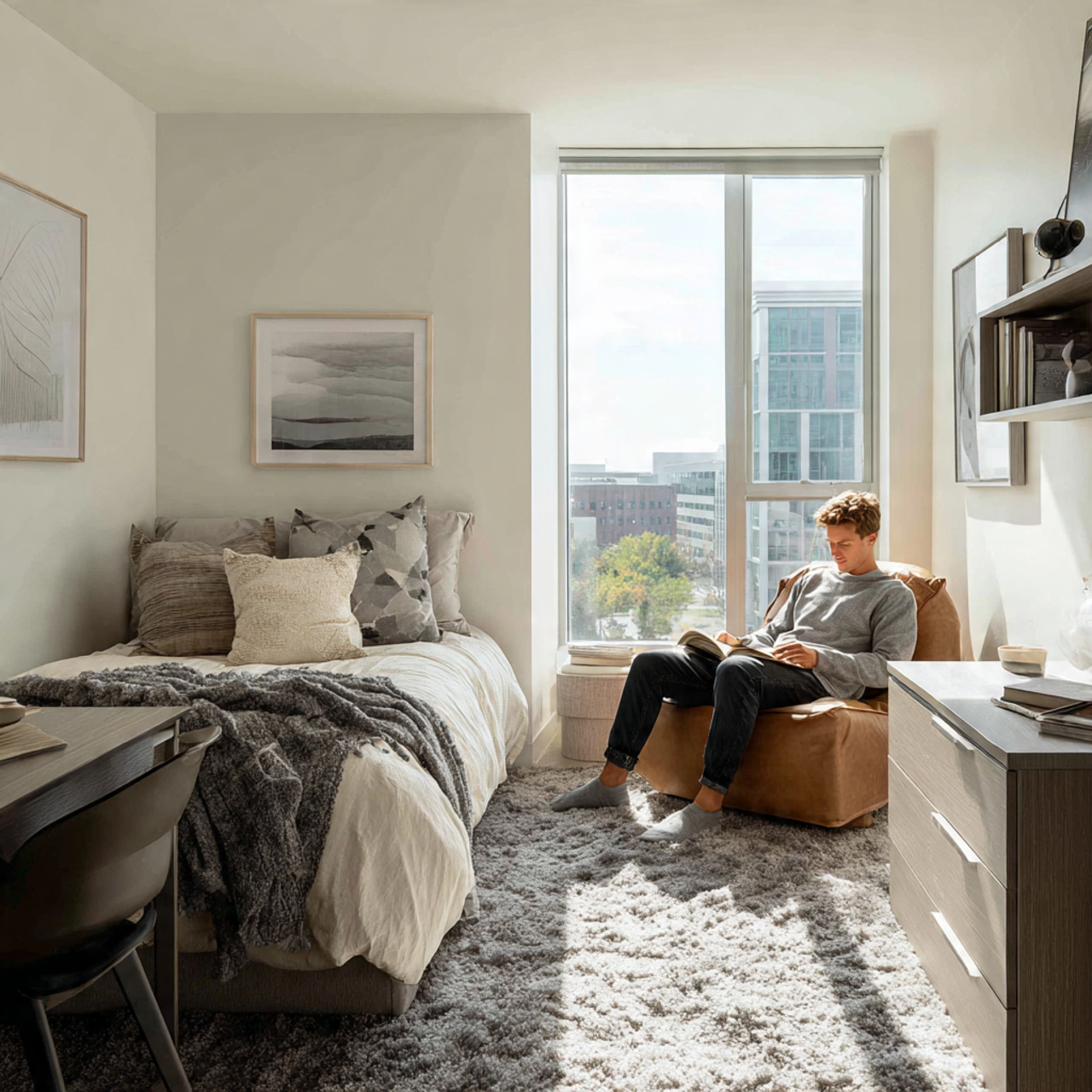 25 Small Bedroom Decor Ideas to Transform Tight Spaces Beautifully 17 a compact bedroom featuring low profile furniture including