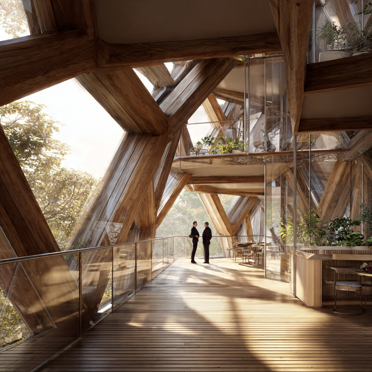 a couple enjoying the view from the