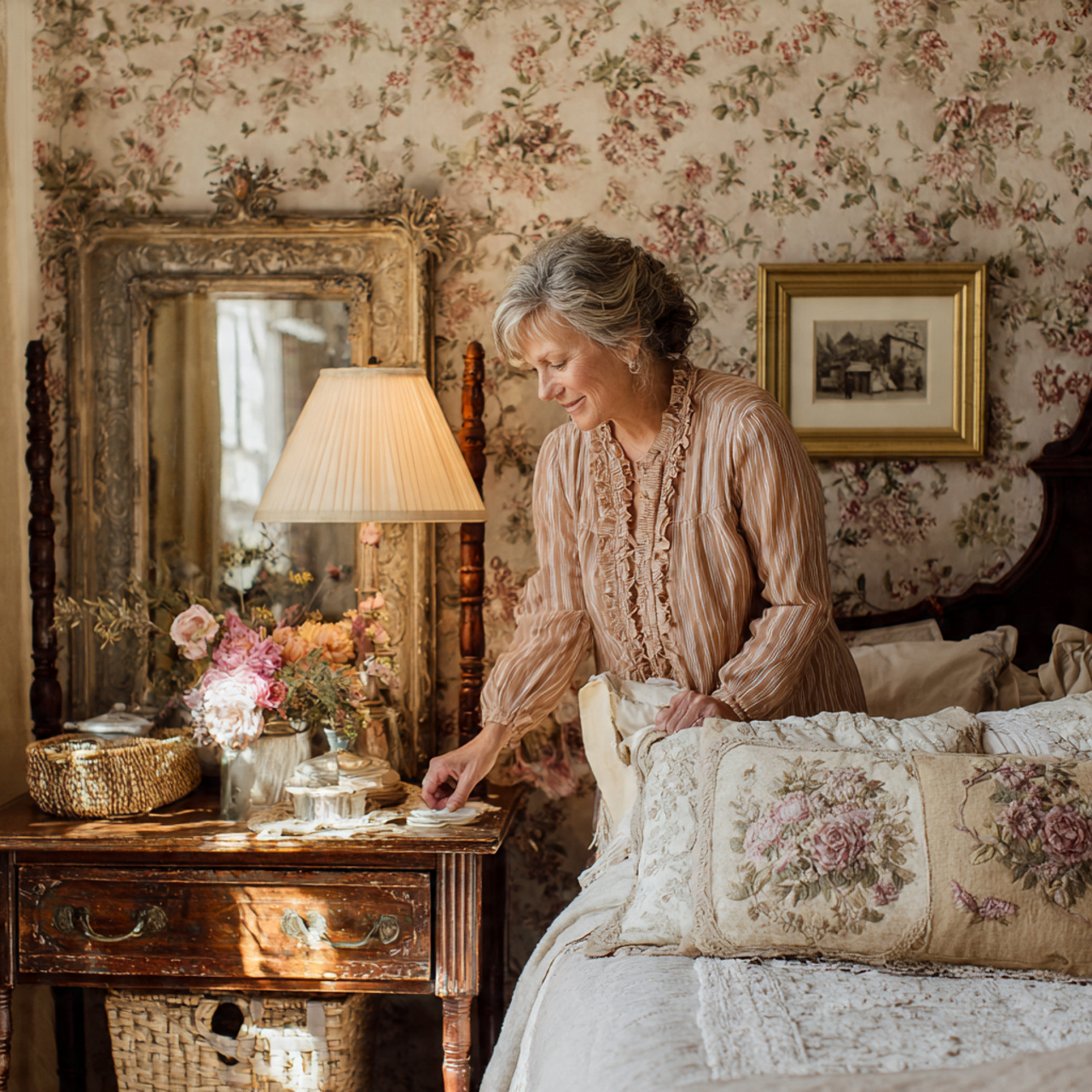 25 Room Decor Bedroom Aesthetic Ideas That Elevate Comfort and Elegance 10 a cozy timeless bedroom with traditional floral