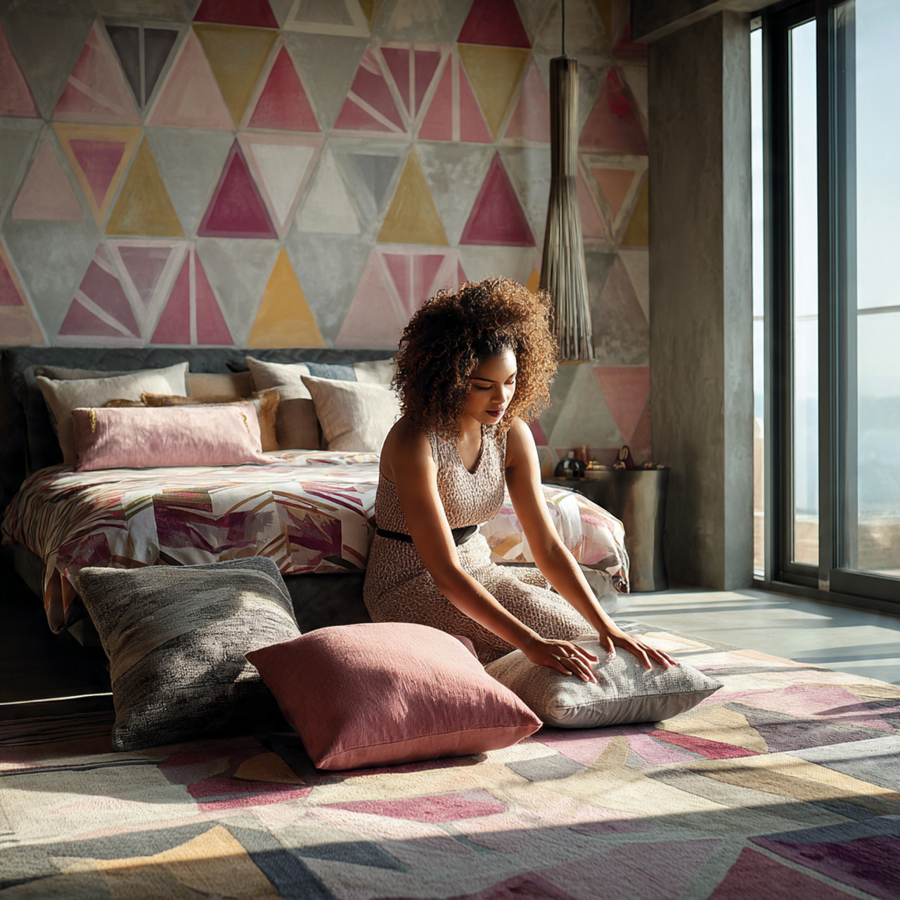 25 Creative Bedroom Apartment Decor Ideas You’ll Love Instantly 10 a modern bedroom apartment with geometric pattern