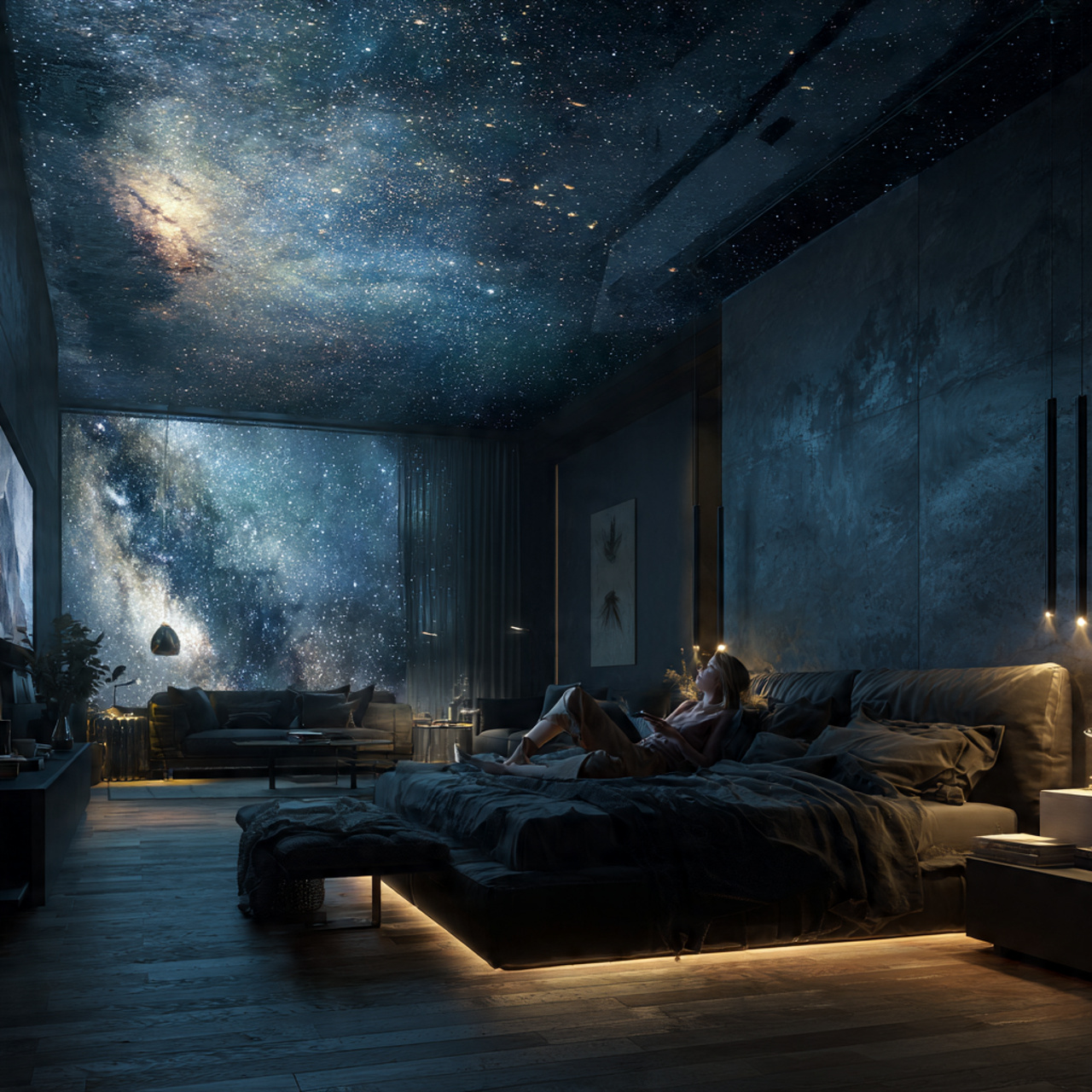 25 Black Bedroom Decor Ideas for a Bold & Luxurious Space 9 a modern black bedroom with a stunning