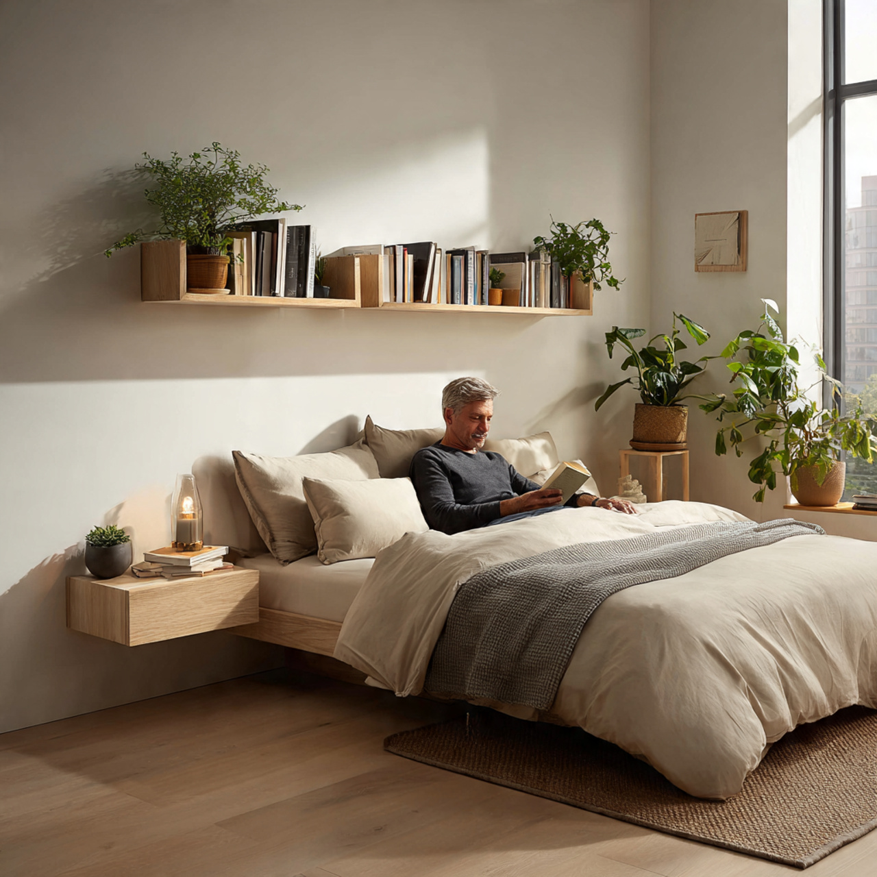 25 Small Bedroom Decor Ideas to Transform Tight Spaces Beautifully 2 a modern small bedroom featuring floating bedside