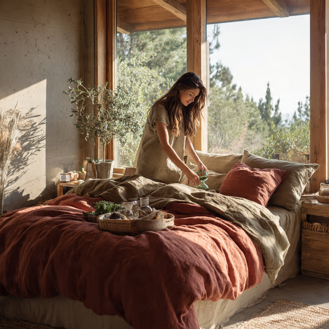 25 Creative Bedroom Decor Design Ideas That Inspire Comfort & Luxury 13 a natural bedroom with bedroom decor design