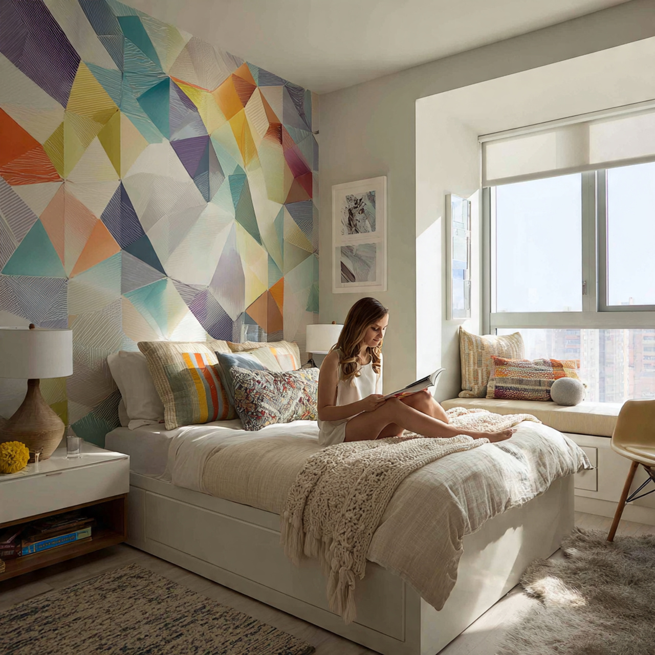 25 Small Bedroom Ideas That Make Tiny Spaces Look Bigger & Beautiful 19 a photorealistic small bedroom ideas interior showing 1