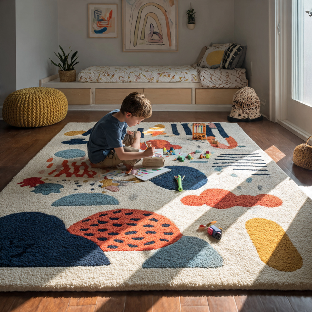 25 Kids Bedroom Decor Ideas: Magical, Stylish & Fun Room Inspirations 13 a playful kids bedroom featuring a bold