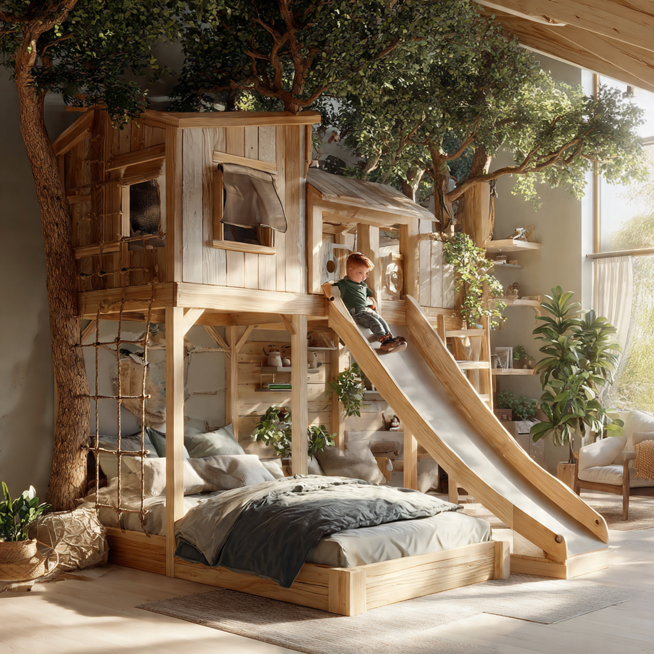 25 Kids Bedroom Decor Ideas: Magical, Stylish & Fun Room Inspirations 19 a playful kids bedroom featuring a multi level