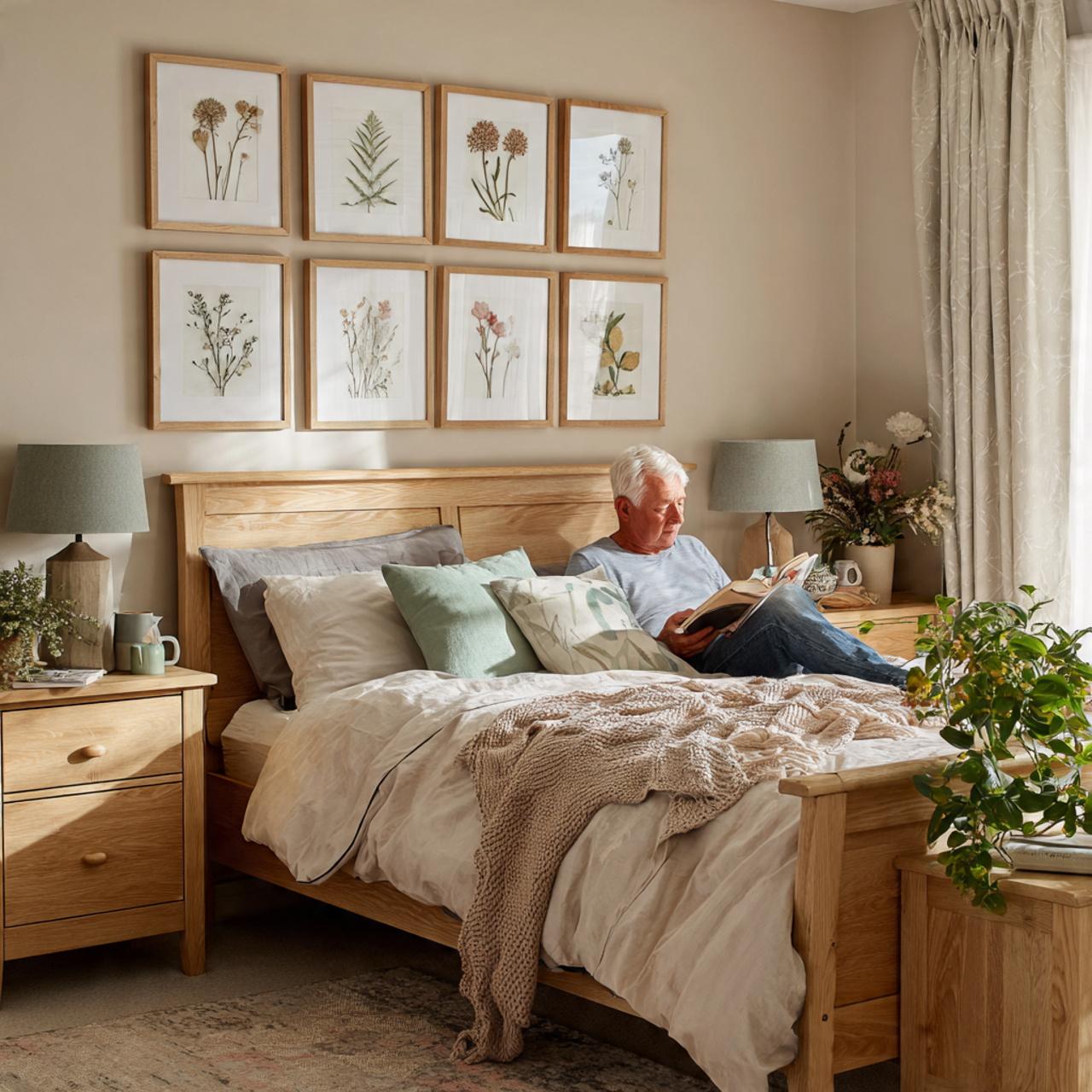 25 Best Bedroom Wall Decor Ideas to Transform Your Room 5 a serene nature inspired bedroom showcasing bedroom wall