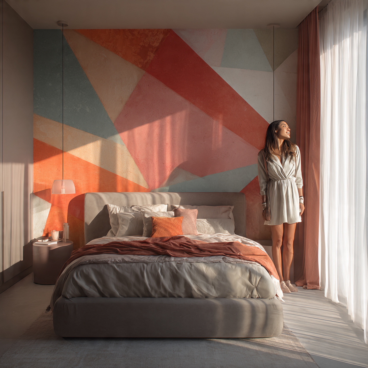 25 Small Bedroom Decor Ideas to Transform Tight Spaces Beautifully 16 a small bedroom with a bold geometric